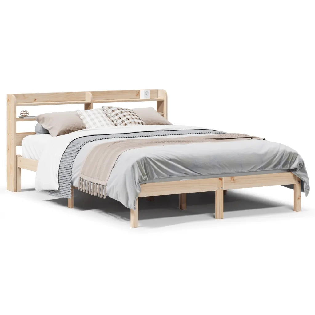Letto senza Materasso 140x190 cm in Legno Massello di Pino 3306533