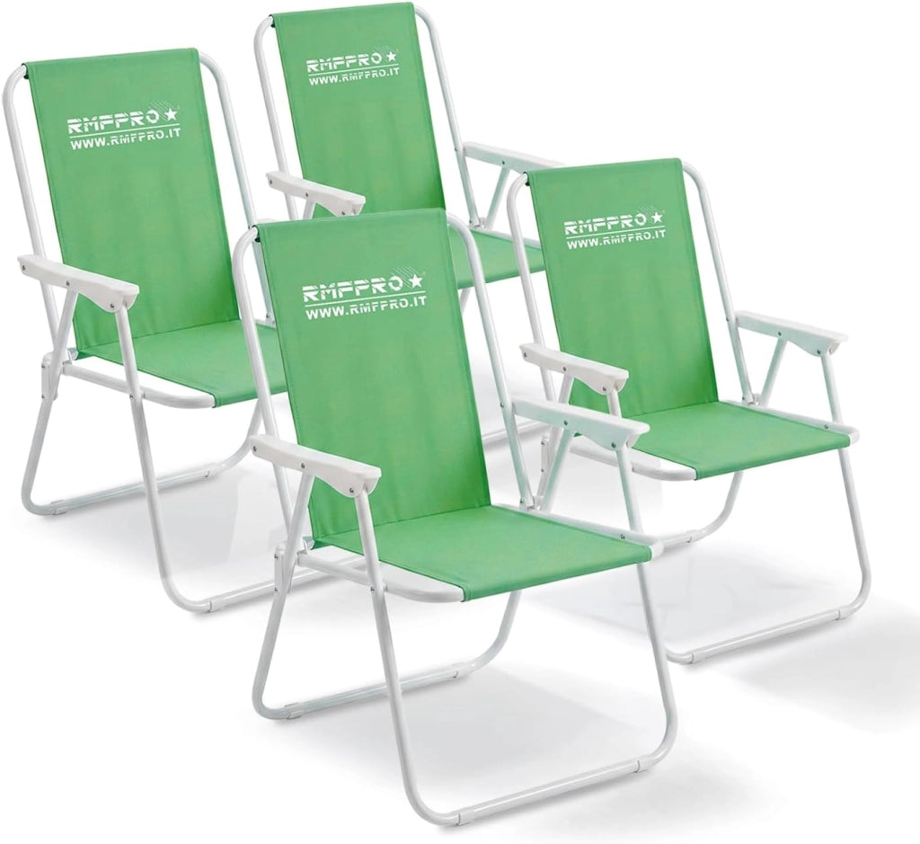 RMF PRO SET 4 SEDIE PIEGHEVOLE DA SPIAGGIA VERDE