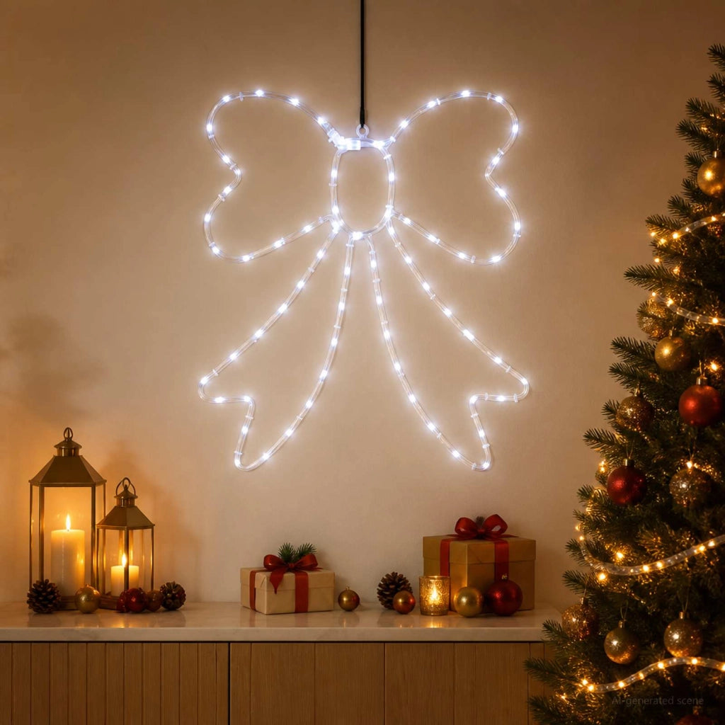 Fiocco di Natale luminoso LED LOVIISA 70 LED Bianco freddo 42053476