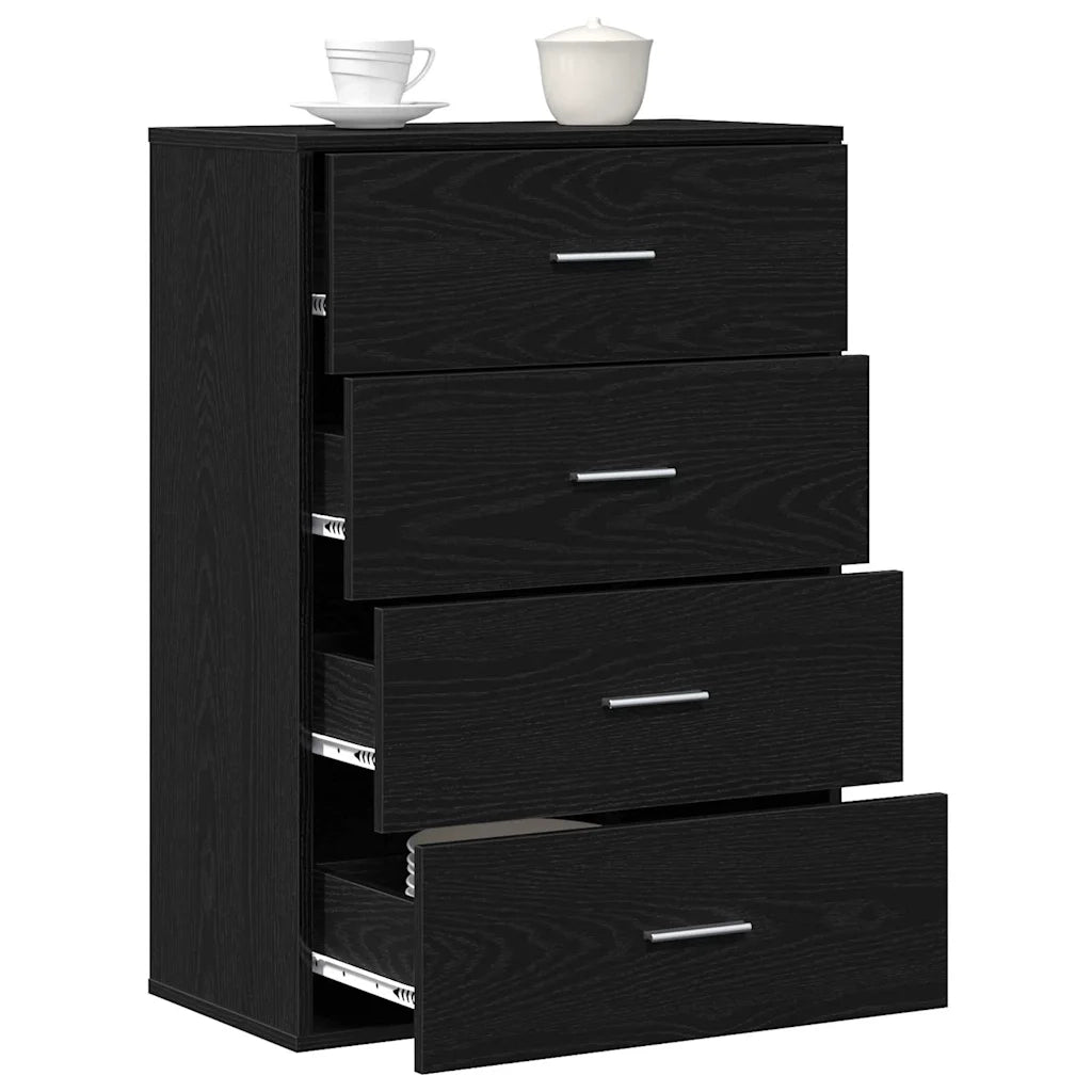 Credenza Rovere Nero 60 x 31 x 84 cm Legno ingegnerizzato 871674