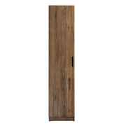 Canelli, Armadio Multiuso 1 Anta 3 Ripiani, 40x182h cm Marrone Noce