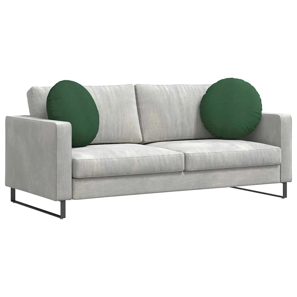 Cuscini per Seduta 2 pcs Verde Scuro Ø50 x 19 cm