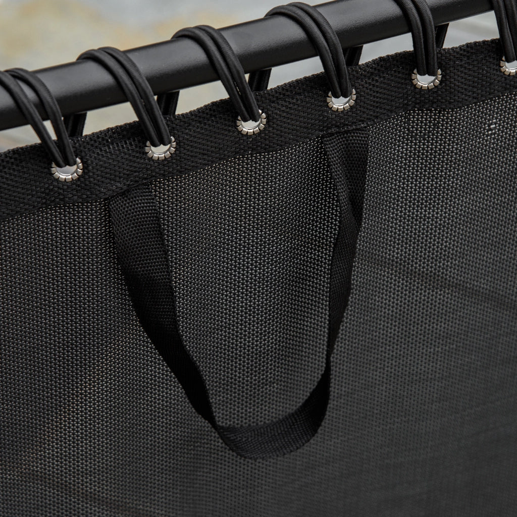 Poltrona reclinabile pieghevole per esterno ¨C zephmum ¨C 189x58x30 cm nero