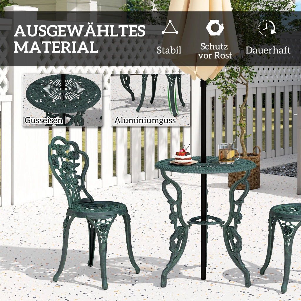 Set Bistrot 2 Posti per Esterno ¨C Zephmum ¨C Antracite Gussaluminium