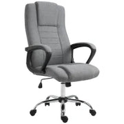 Sedia da Ufficio Presidenziale Ergonomica Basculante e Imbottita con Altezza e Inclinazione Regolabile, 62 x 76 x 110-119cm