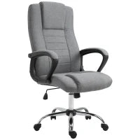 Sedia da Ufficio Presidenziale Ergonomica Basculante e Imbottita con Altezza e Inclinazione Regolabile, 62 x 76 x 110-119cm
