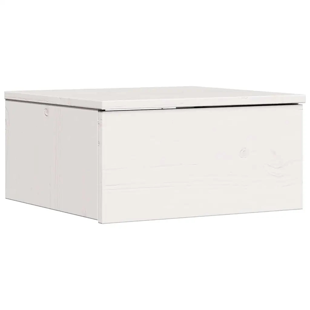 Comodino 2 pz-Set di 2 Tavolino da notte Bianco 37 x 35 x 18,5 cm Legno di pino massello