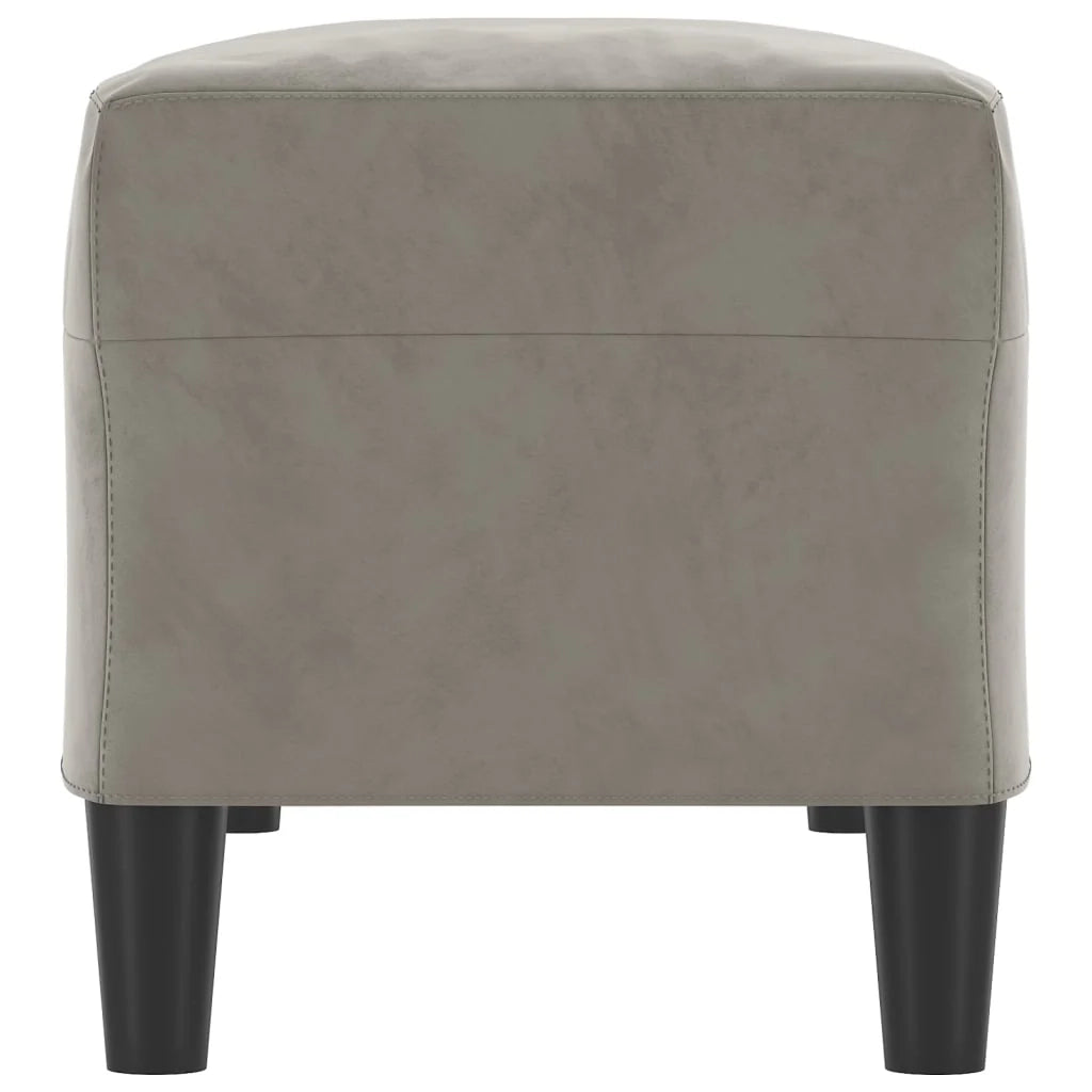 Panca/panca 100 x 35 x 41 cm velluto grigio chiaro 02_0010622