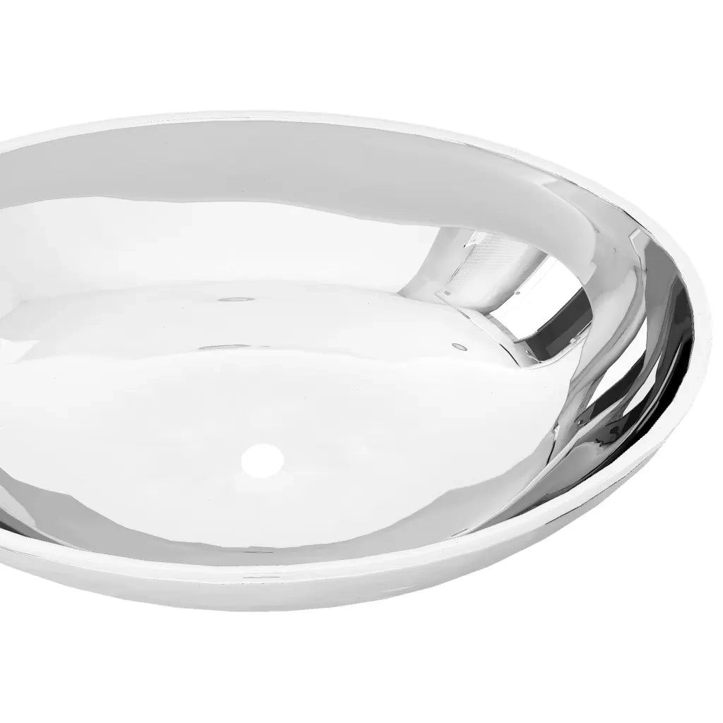 Lavandino 40x33x13,5 cm in Ceramica Argento cod mxl 49430
