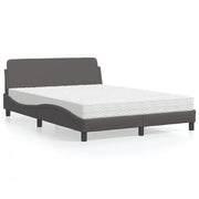 Letto con Materasso-Struttura Letto con Materasso Dover Grigio 120x200 cm in Similpelle