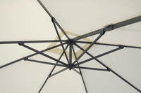 Ombrellone da Giardino Doppio 3x3m + 3x3m Telo in Polietilene Ecrù