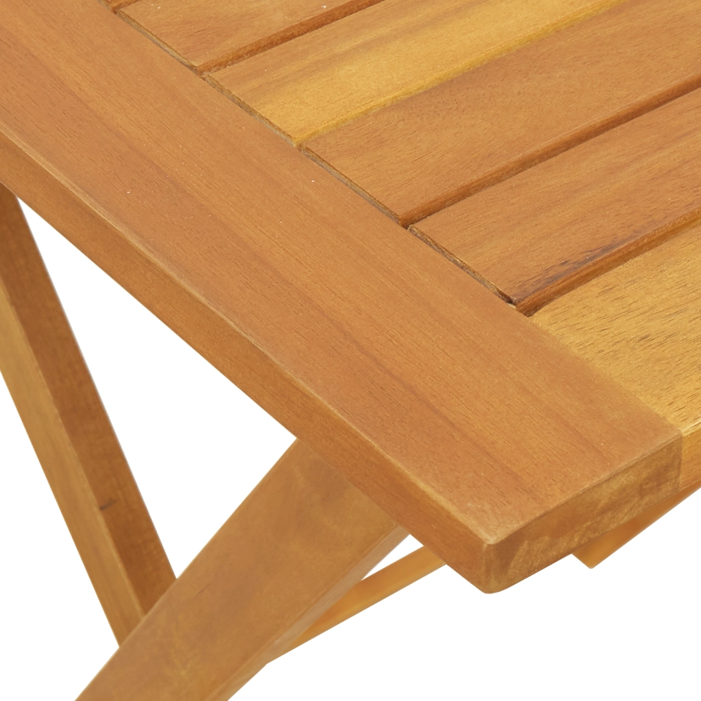 Tavolo da giardino pieghevole quadrato 60x60x72 cm legno massello di acacia