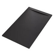 Piatto doccia in marmoresina nero effetto pietra cemento vincent, misura 90x170