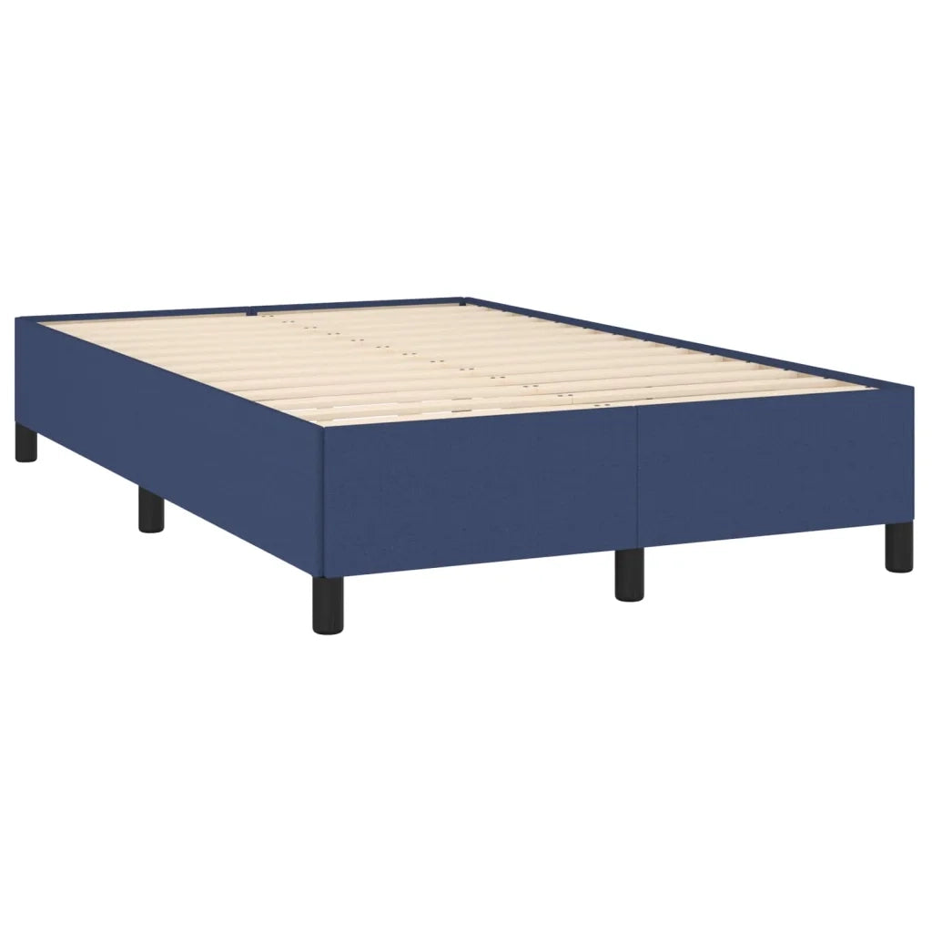 Letto a Molle con Materasso e LED Blu 120x190 cm in Tessuto