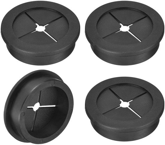 Cavo di ingresso 40mm - Gomma - Cavo di ingresso flessibile - Organizzatore di cavi - Nero - Materiale duraturo