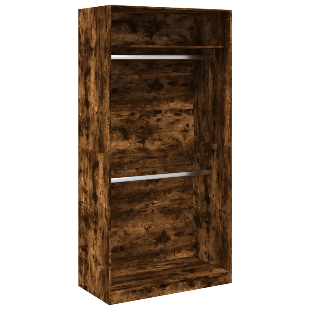 Armadio Rovere Fumo 100x50x200 cm in Legno Multistrato