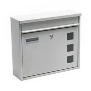 Cassetta postale da parete di design acciaio zincato argento 16_0000076