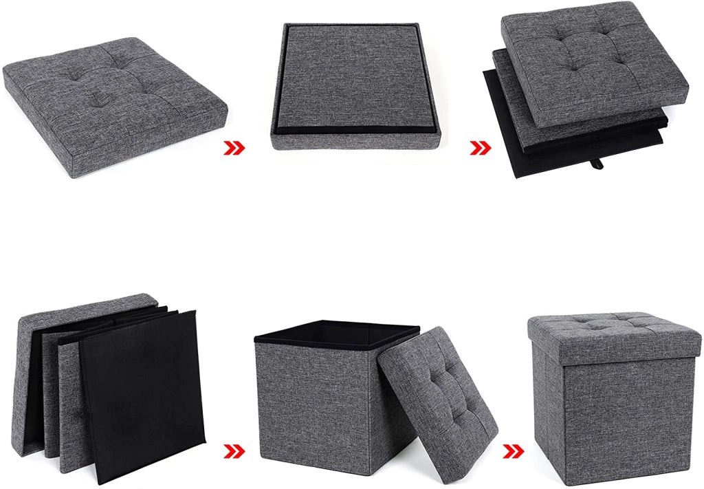 Pouf contenitore da 40 litri in tessuto grigio scuro 12_0000426