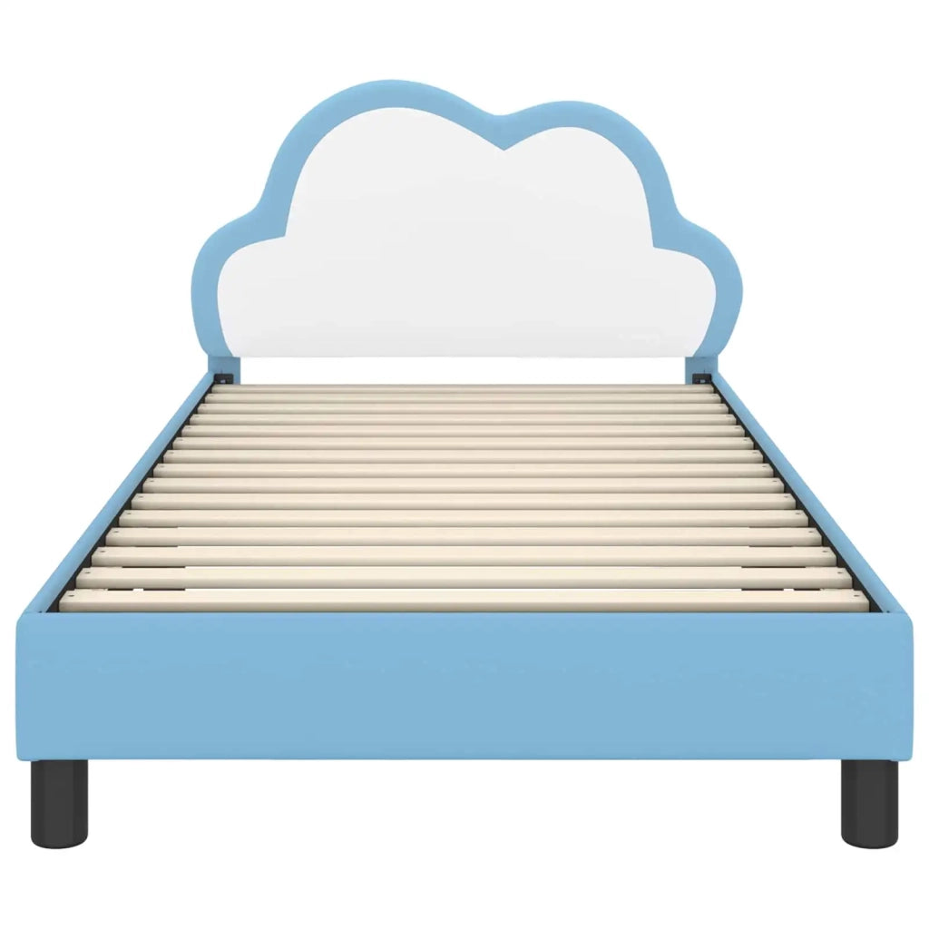 Struttura letto bambini con testata Blu 80 x 200 cm PU