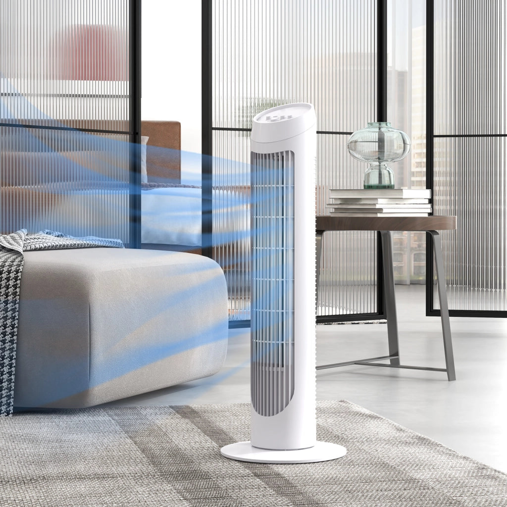 Ventilatore a Torre 45W ¨C zephmum ¨C Bianco ?27x75 cm