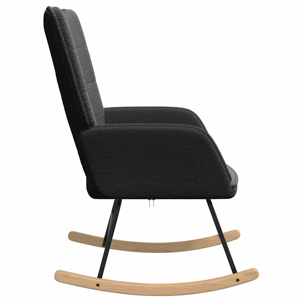 Sedia a dondolo Nero Tessuto Sherpa 42001787