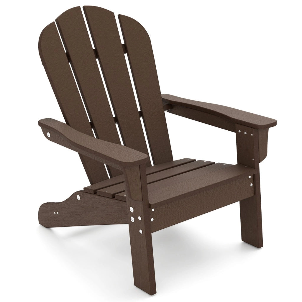 Sedia adirondack da campeggio per bambini con design ergonomico per patio, Sedia da giardino per bambini da 3 a 8 anni Marrone-Poltrone e sdraio