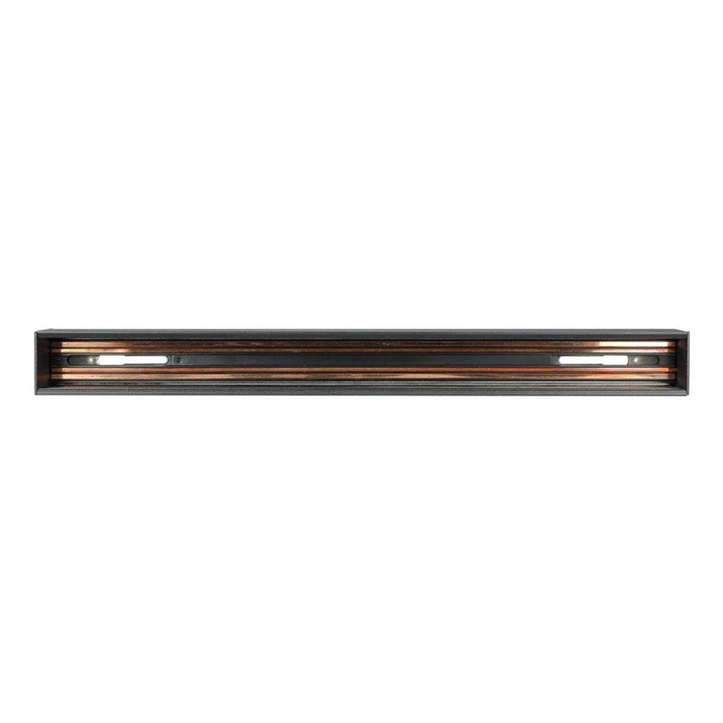 Binario in alluminio ad incasso Black 1m