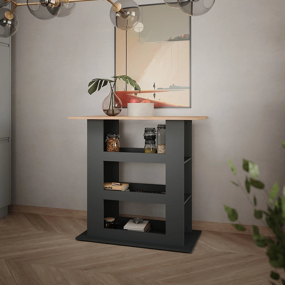 Vicco Tavolo da bar Quercia dorata/antracite 110 x 65 cm