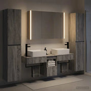 Set di mobili per il bagno 6 pcs Sonoma grigio 3407204