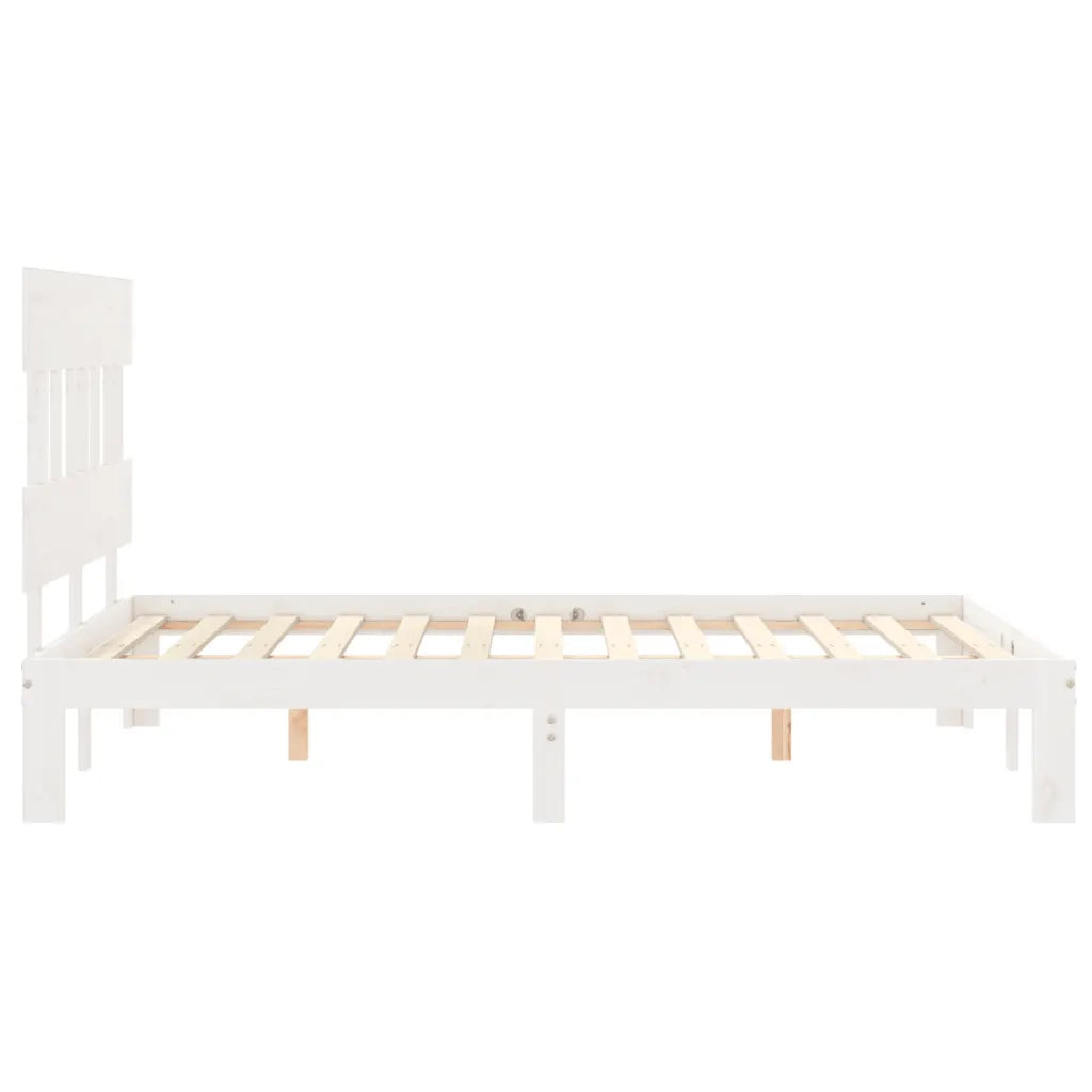 Giroletto senza Materasso Bianco 140x200 cm Legno Massello Pino 3193597