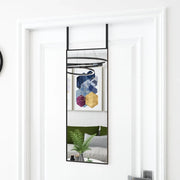 Specchio da Porta-Specchio da Appendere-Specchio Decorativo Nero 30x80 cm in Vetro e Alluminio