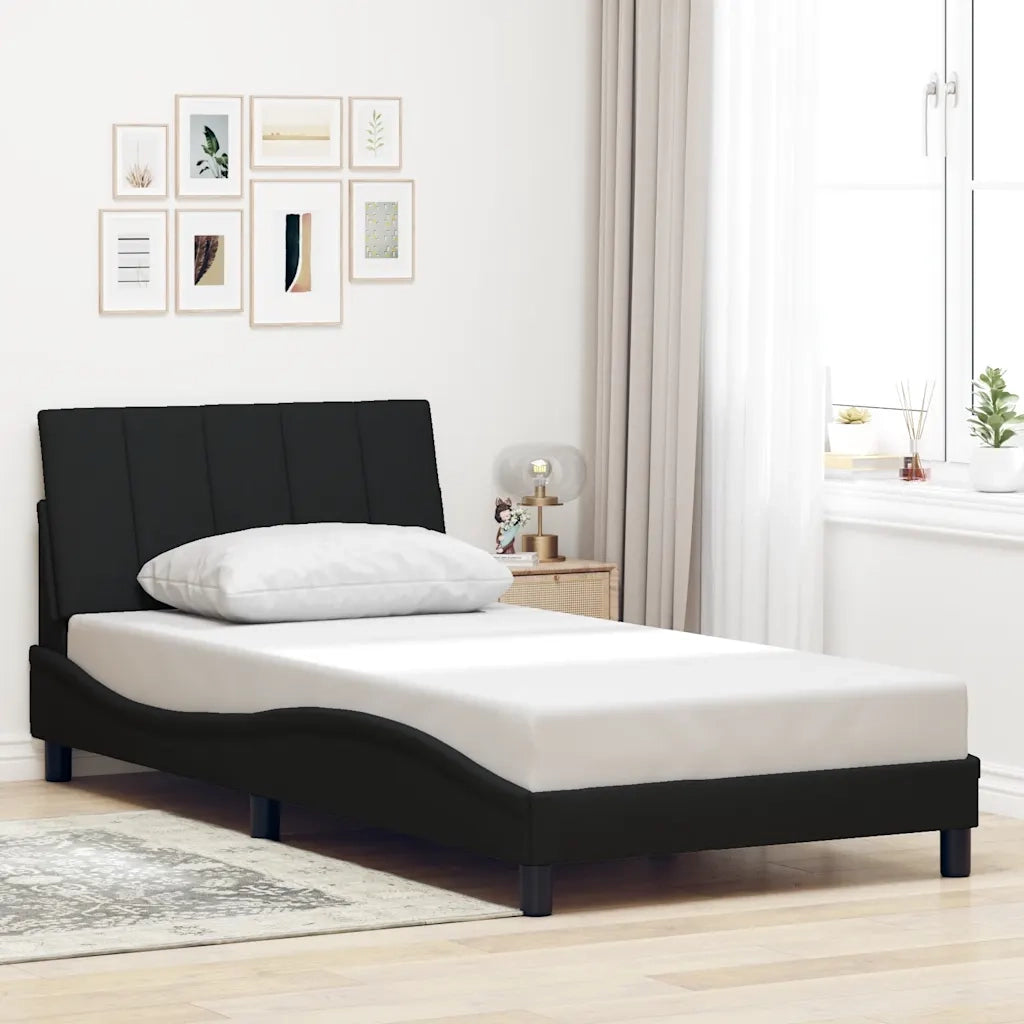 Giroletto senza Materasso Hanko Nero 100x200 cm in Tessuto 3310442
