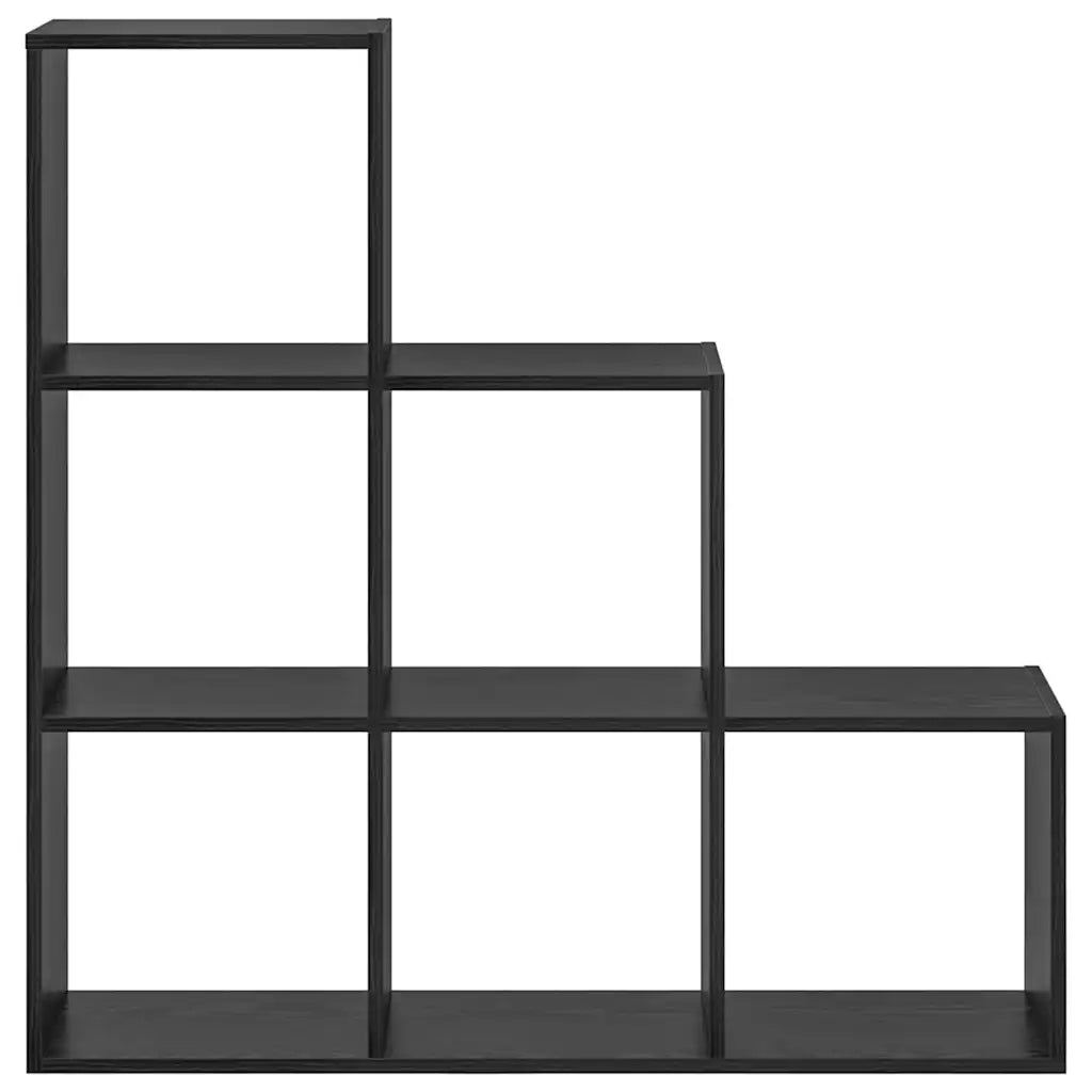 Libreria divisoria-Scaffale per Libri-Mobile di Stoccaggio Rovere Nero 99 x 29 x 99 cm