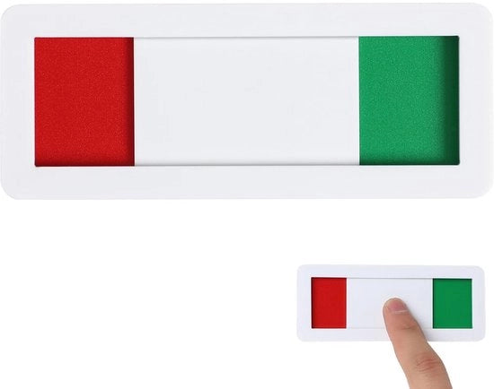 Indicatore di Presenza - Segnalazione di Presenza Autoadesiva - Targa di Avviso - Segno di Privacy - Rottura di Luce - 9,9 x 4,1 cm