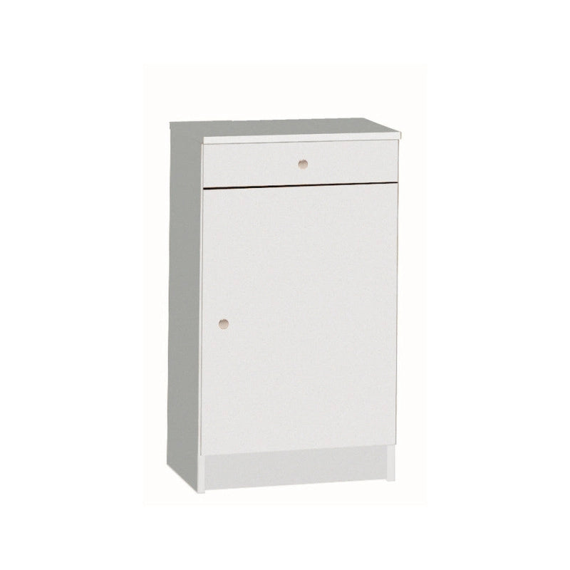 Mobile 1 Ante 1 Cassetto Kit Bianco Lisco cm 46x34x80h - Sarmog
