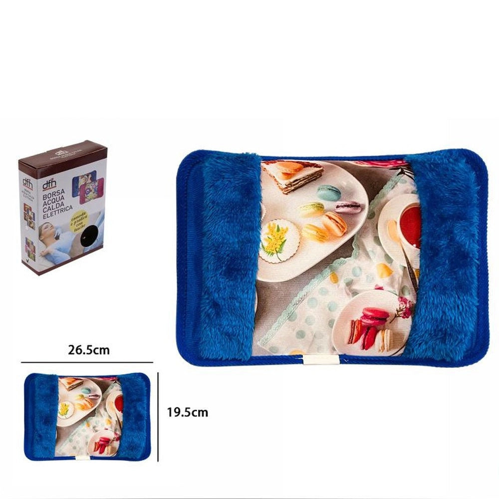 Trade Shop - Borsa Acqua Calda Elettrica Macaron Con Tasca Scalda Mani Vari Colori Fantasie -