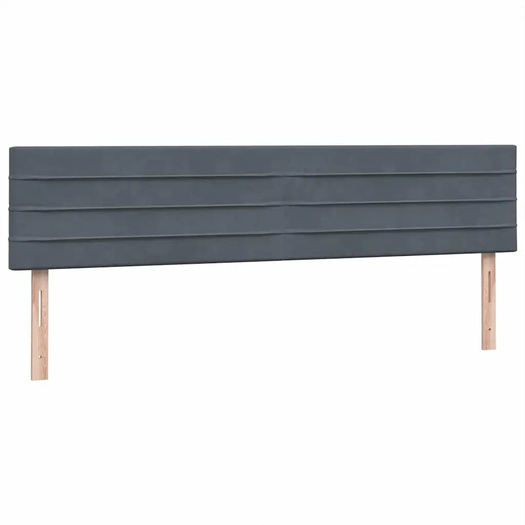 Giroletto a Molle con Materassi Grigio Scuro 180x220 cm Velluto 3317662