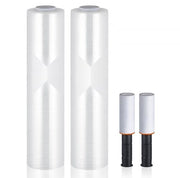 Set di 2 rotoli con maniglie - Dimensione 38,1 cm x 305 m - Diccia 60 gauge - Resistenza industriale - Resistente alle scalfitture - Translucido