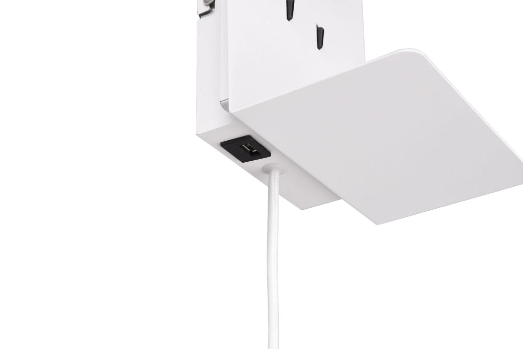 Applique da Interno a LED in Metallo Bianco Opaco