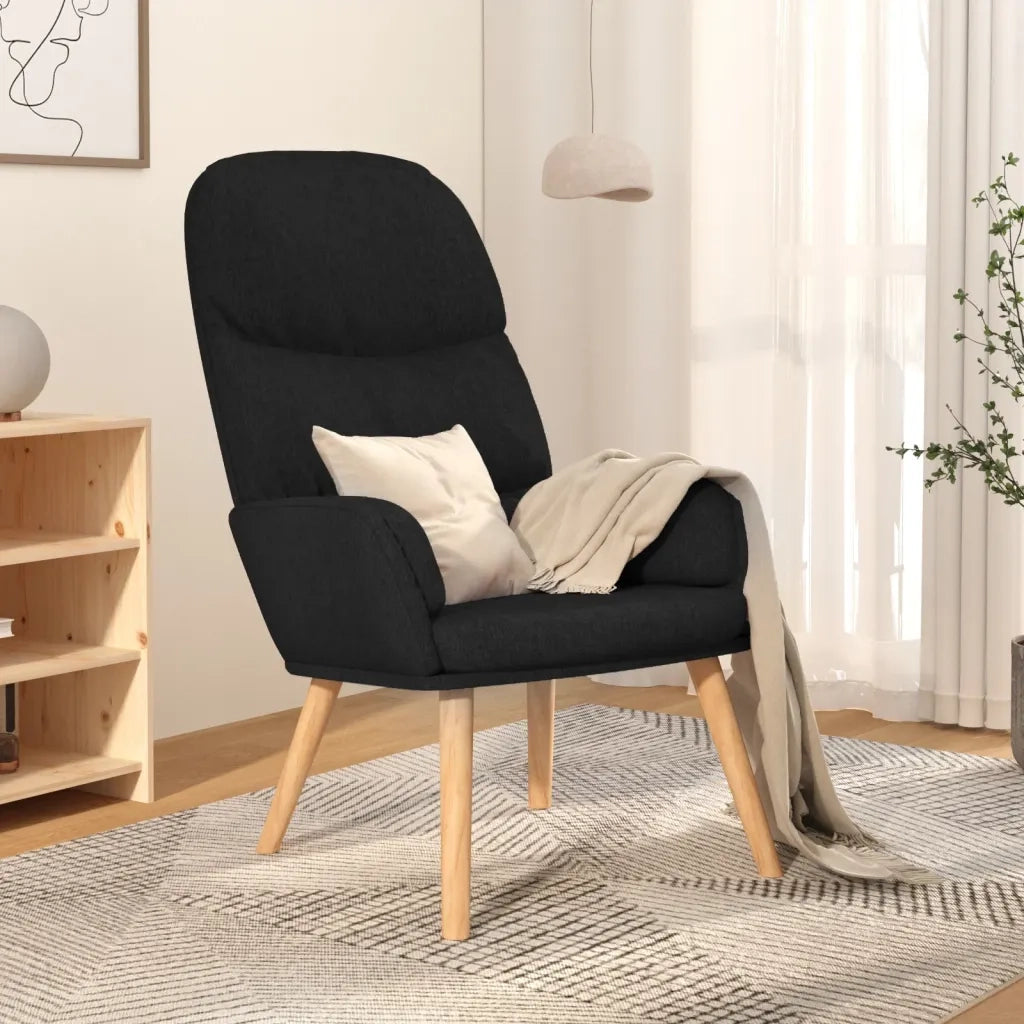 Poltrona | Sedia Relax Nera in Tessuto