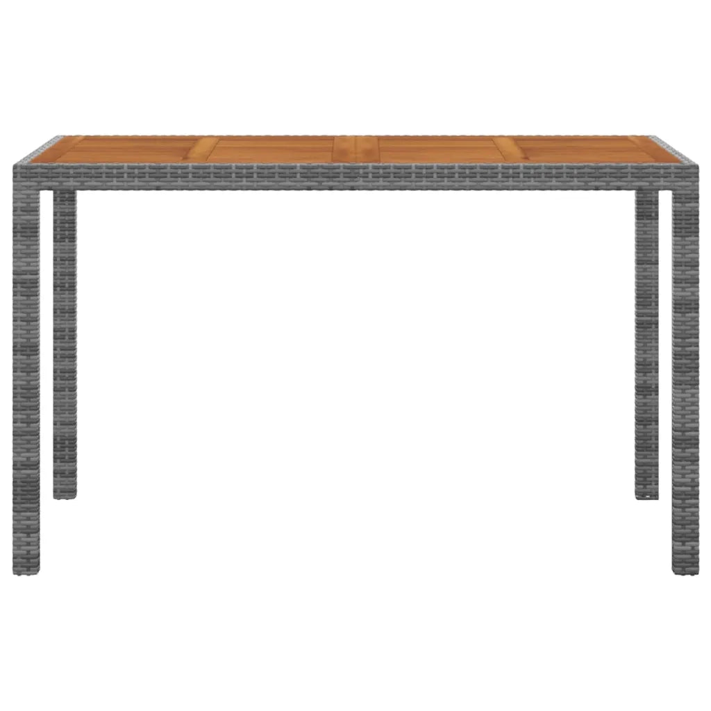 Set da Pranzo da Giardino 3 pz | Set Salotto da Giardino con Cuscini Polyrattan Grigio