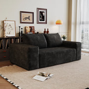 DIVANO modulare senza montaggio 95x34,5x34,5 cm tessuto nero