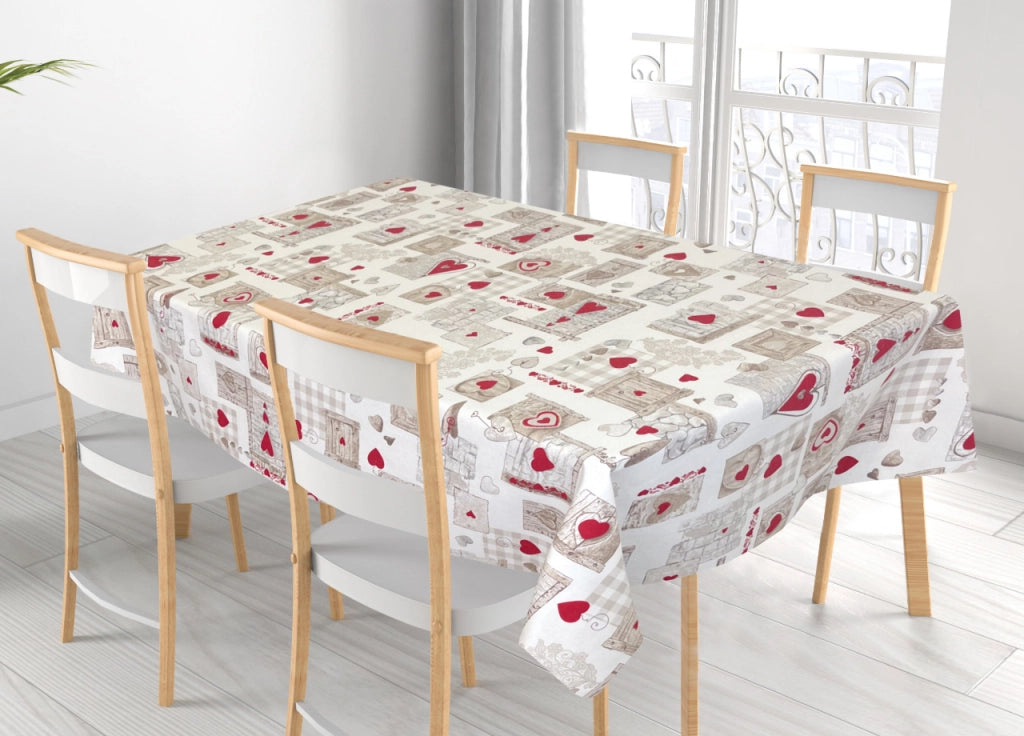 Tovaglia Per Salotto Cucina Tavolo 100% Cotone Made In Italy San Candido - 140x140 - San Candido