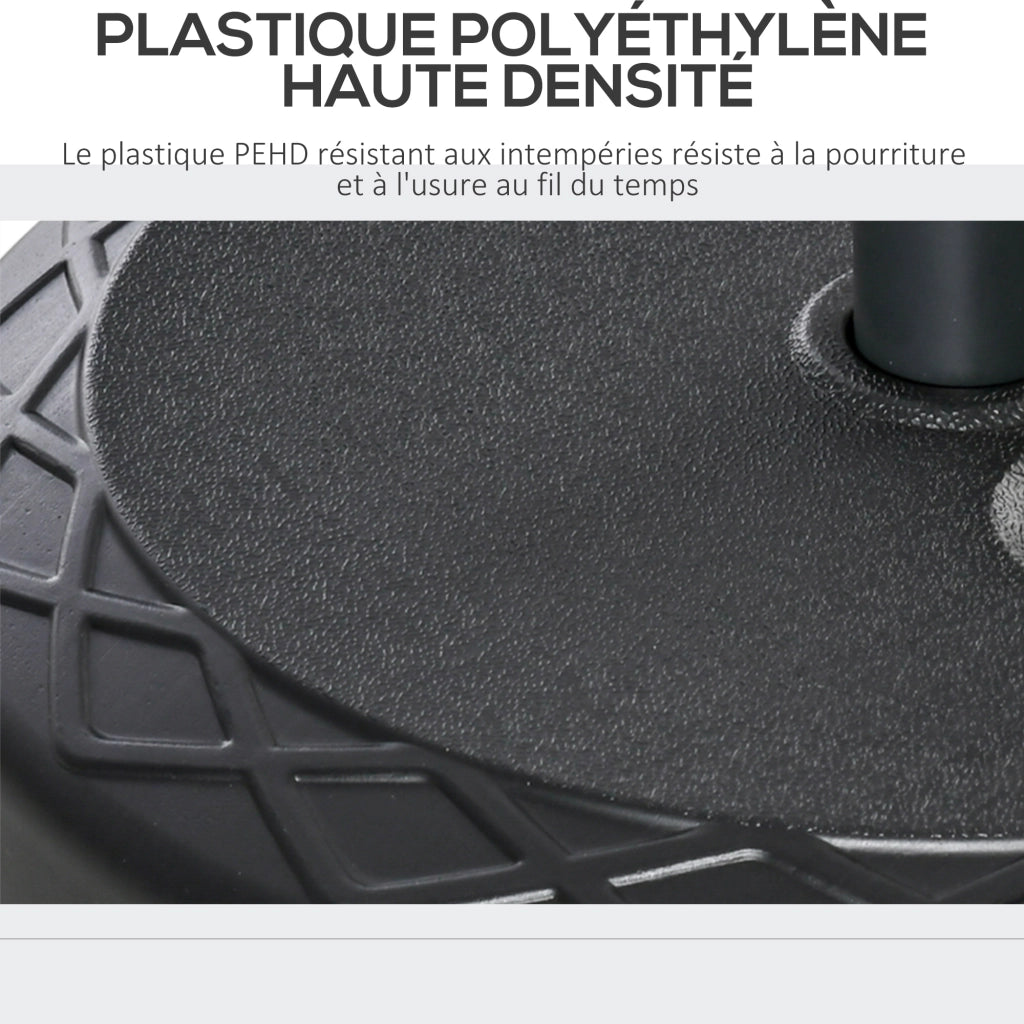 Pied de parasol ¨C zephmum ¨C nero, acciaio, per mat ? 38 e 48 mm