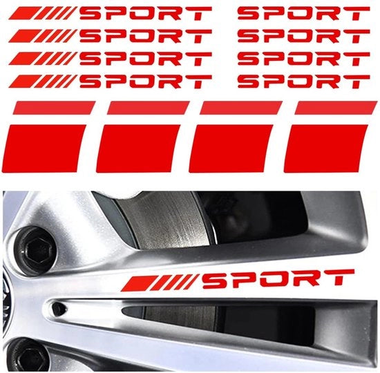 Accessori di sicurezza per auto - Stickers per gomme 12 pz - Materiale vinile - Riflettente - Flessibili - Alta qualità