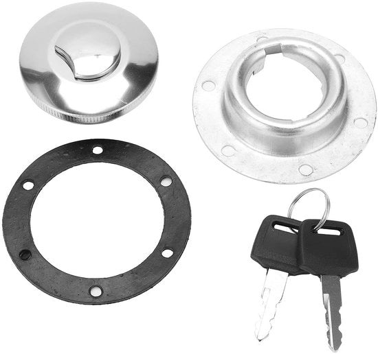 Tappo di serbatoio di sostituzione per serbatoio carburante - Acciaio inossidabile - Resistenza alla corrosione - Superficie anti-slip - Prevenzione di furto - Lunga durata - Coperchio di serbatoio