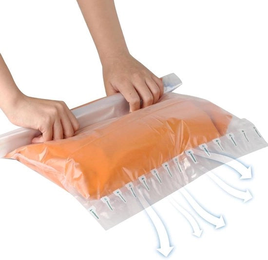 Set di 12 sacchetti a vuoto per viaggiare con abbigliamento – 40 x 60 cm – Spaziale e comodo per zaini
