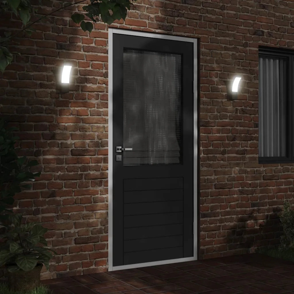 Applique per Esterni con LED 2 pz Nere Alluminio Pressofuso CFW4858907