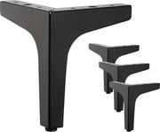 Set di 4 gambe metalliche nere 15 cm a forma triangolare per armadio, divano e tavolo