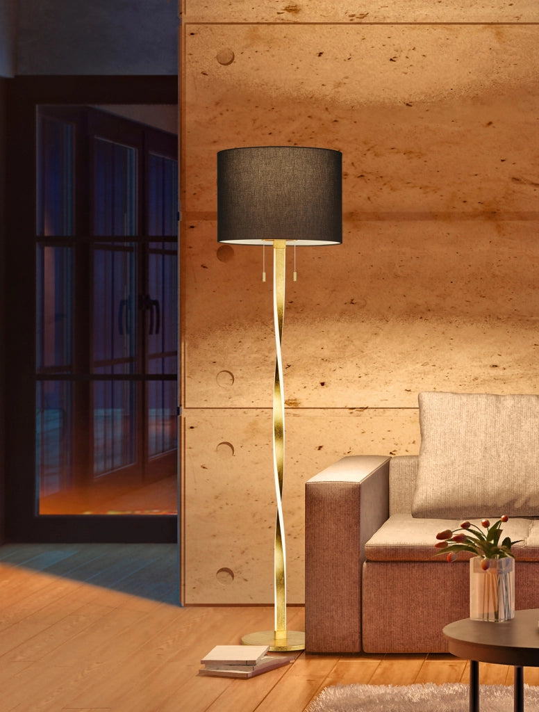 Piantana da Interno a LED in Metallo Oro